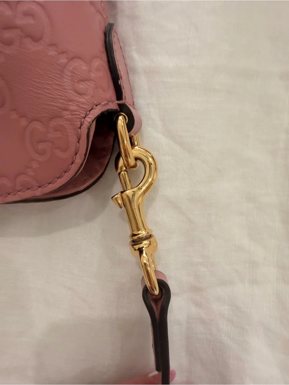 Gucci Rose Pink Embossed GG Leather Tote - Picture 11 of 12